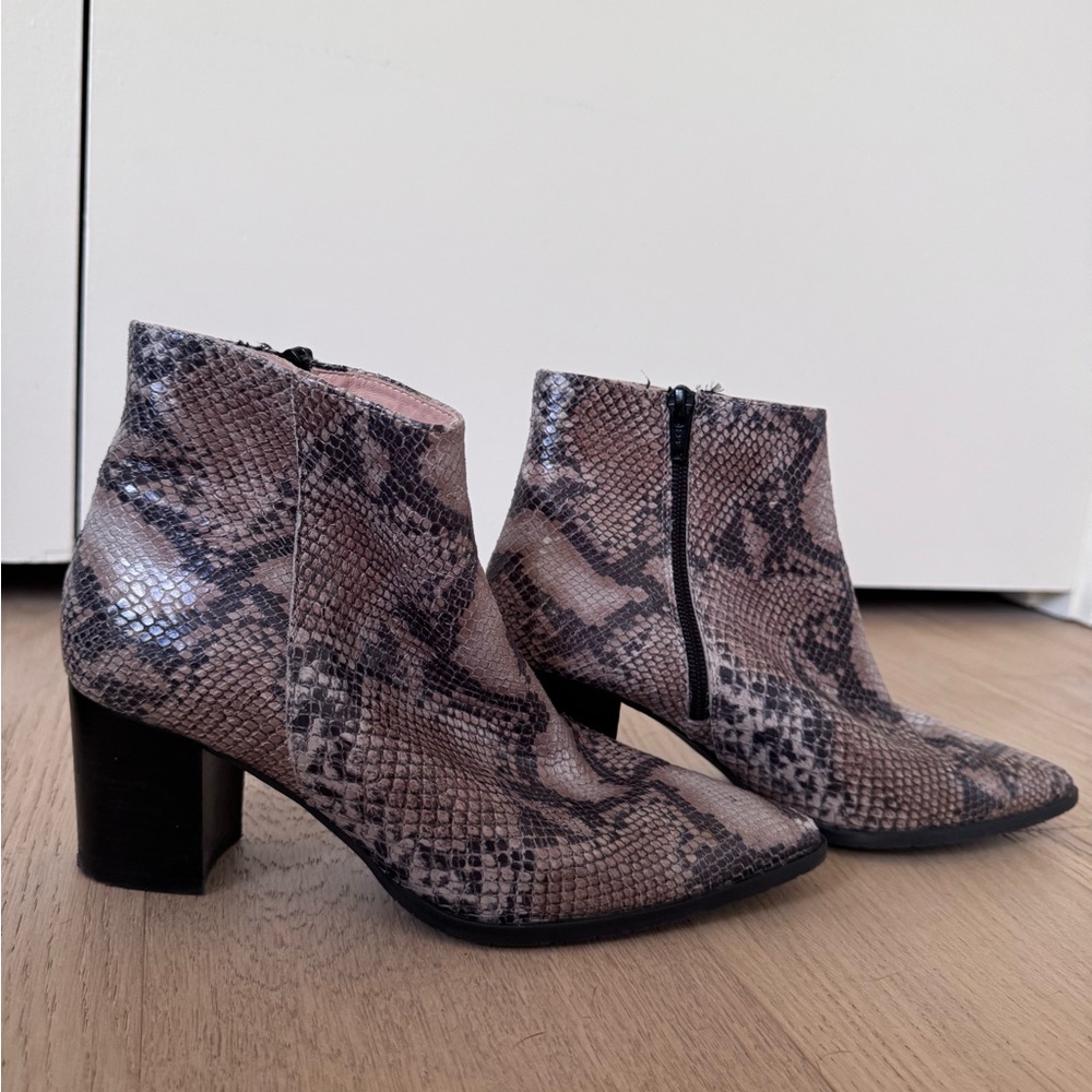 Snakeskin Ankle Boots